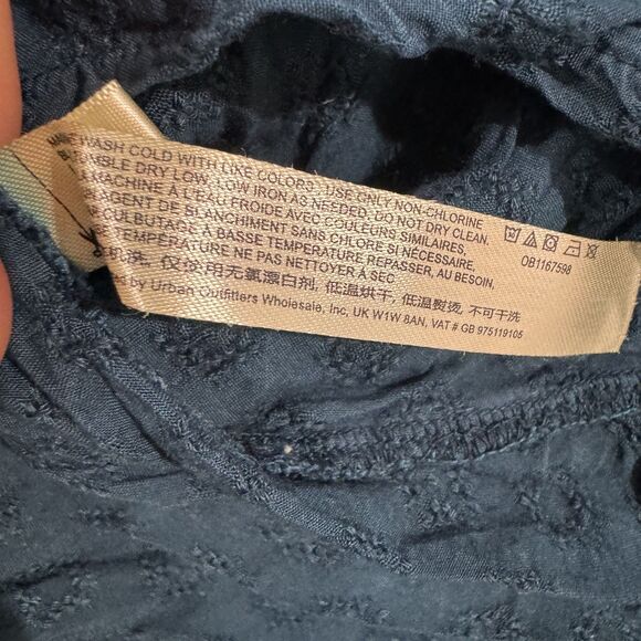 Free People Jerry Lounge Dress Women's Medium Teal Blue Graphic Oversized - Picture 8 of 8